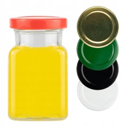 5x kvadratinis stiklinis indelis 150ml