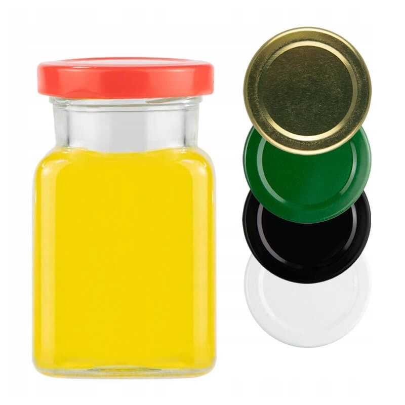 5x kvadratinis stiklinis indelis 150ml