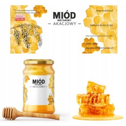 Akacijų medaus etiketės