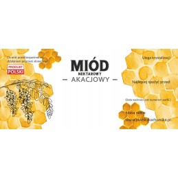 Akacijų medaus etiketės
