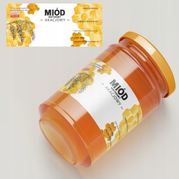 Akacijų medaus etiketės