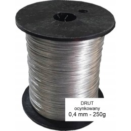 Siūlome rėminę vielą 0,4 mm - 250 g, cinkuotą - ant raudonos arba juodos ritės suvyniotos vielos - labai gerai!