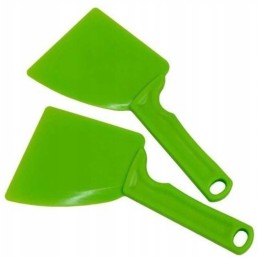 Lanksti plastikinė mentelė medui ištraukti ir medaus ištraukimo aparatui valyti