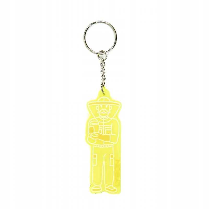 Citrininis bitininko silikoninis raktų pakabukas