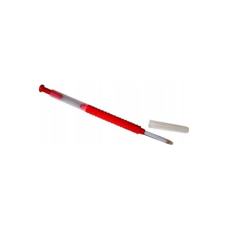 Šaukštelis lervoms pernešti, raudonas.