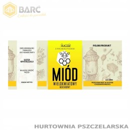 Daugiažiedžių medaus em081 etiketė – maža