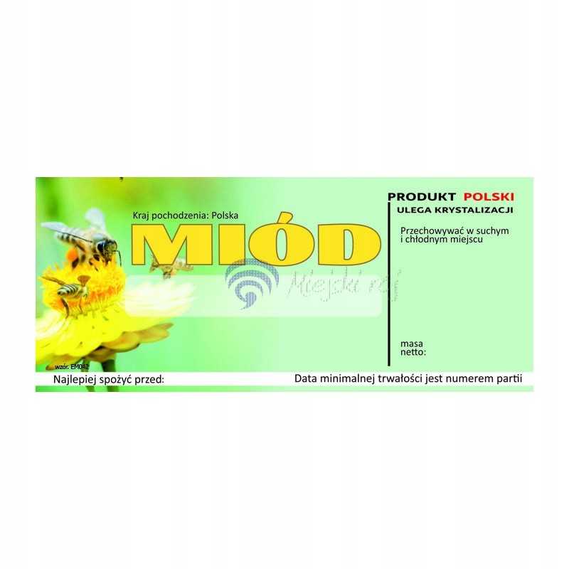 Universali medaus etiketė em042 - maža