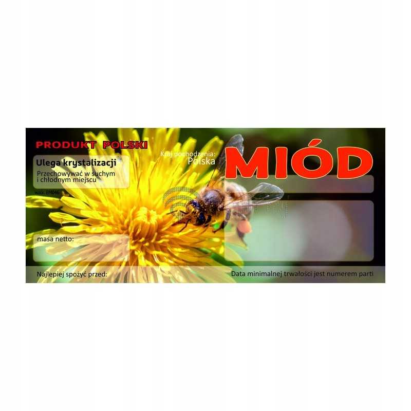 Universali medaus etiketė em046 - maža