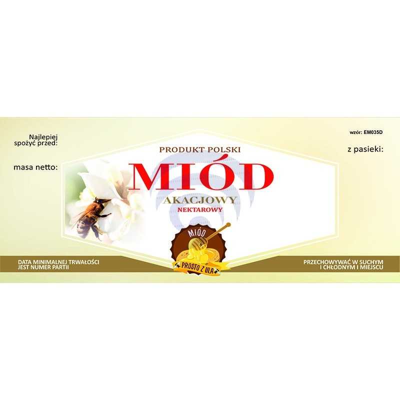 Etiketė akacijų medui em035 – maža