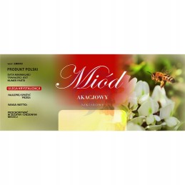 Akacijų medaus etiketė em065 - maža