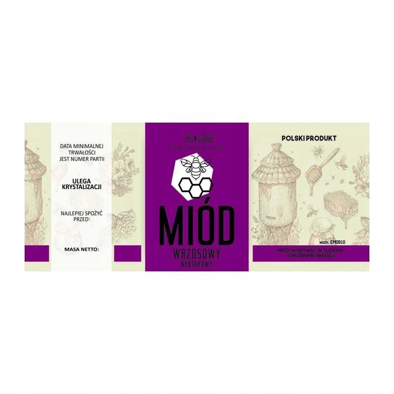 Etiketė viržių medui em0810 - maža