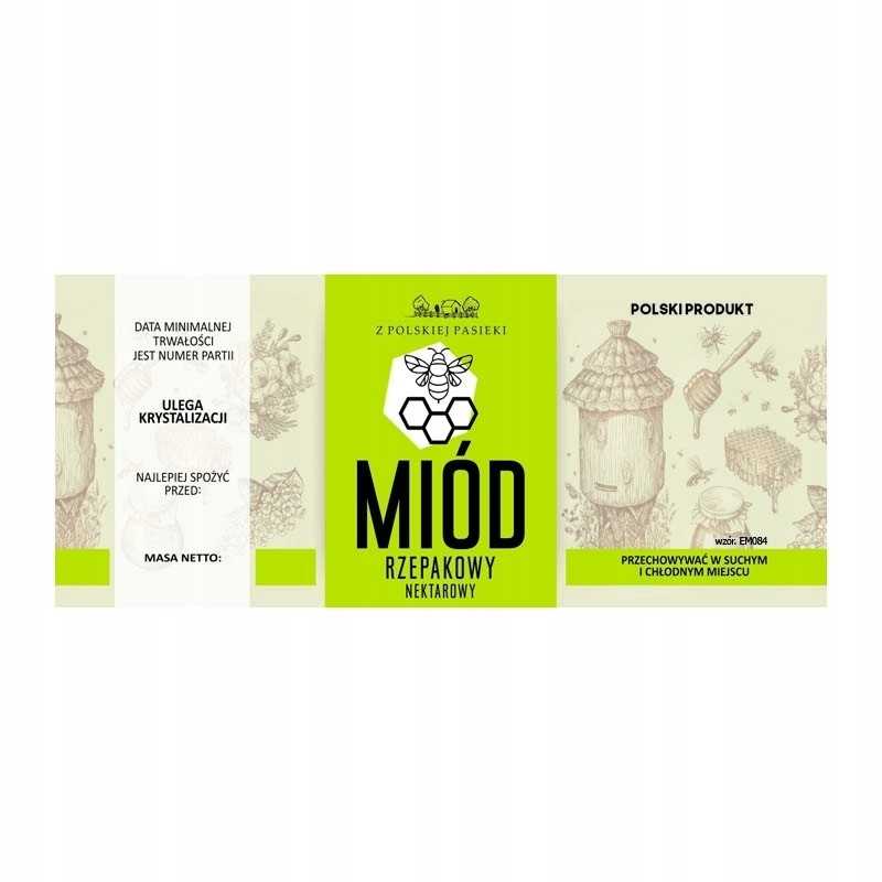 Rapsų medaus etiketės em084 - mažos, lipnios