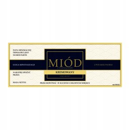 Kremo medaus etiketė em1012d – didelė