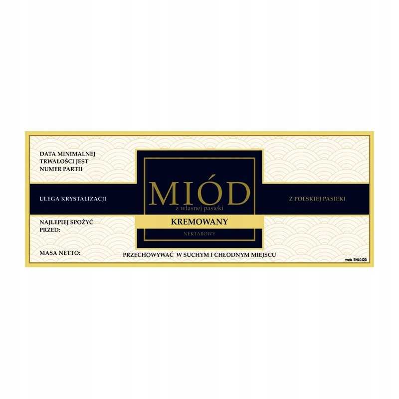 Kremo medaus etiketė em1012d – didelė