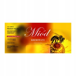 Kremo medaus etiketė em0612 - maža