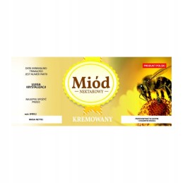 Kremo medaus etiketė em0912d – didelė