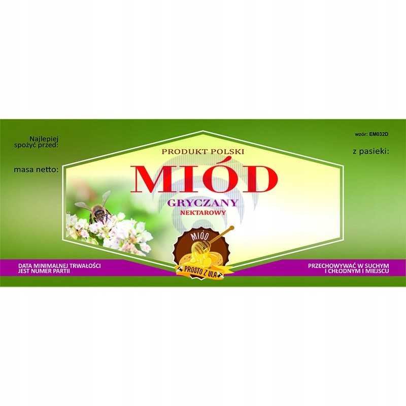 Grikių medaus etiketė em032 - maža