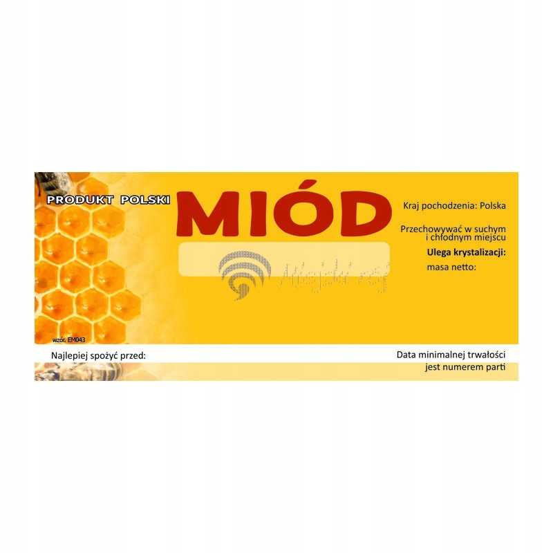 Universali medaus etiketė em043 - maža