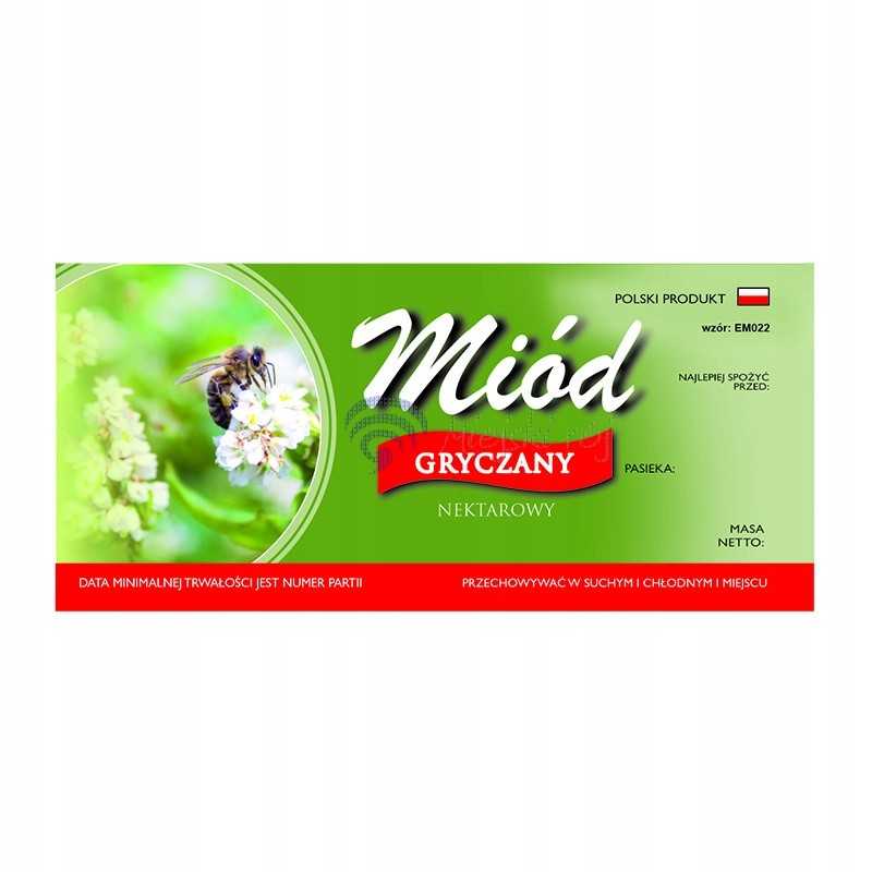 Grikių medaus etiketė em022 - maža