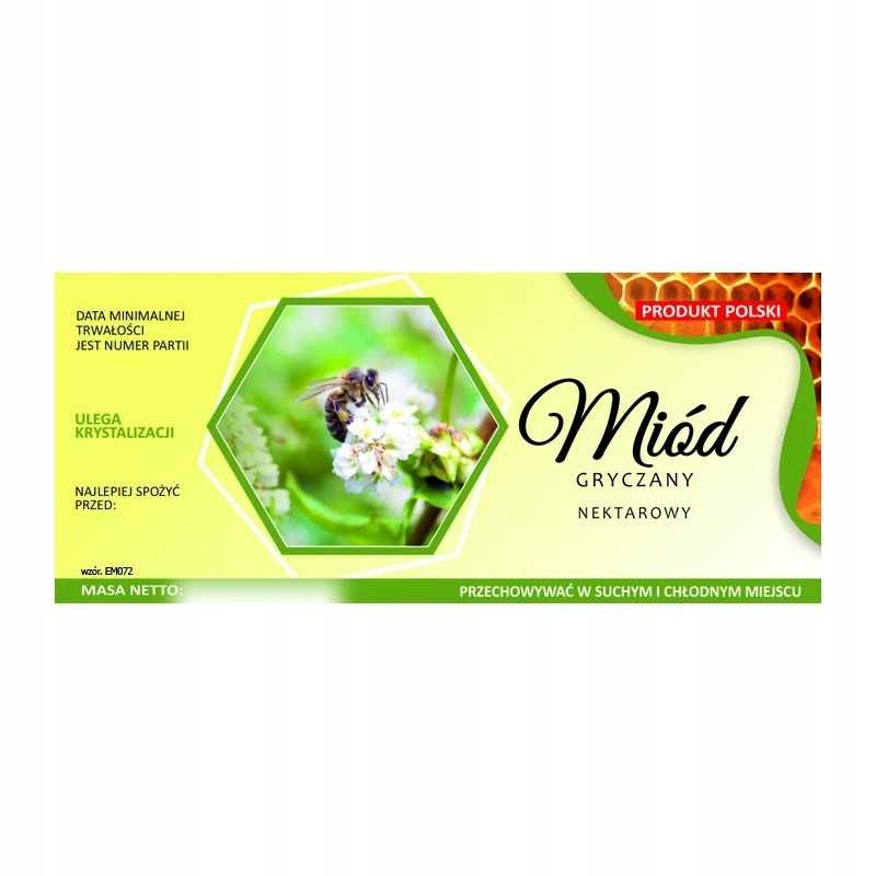 Grikių medaus etiketė em072 - maža