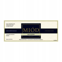 Akacijų medaus etiketė em105 - maža