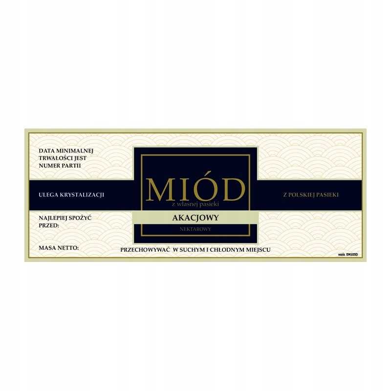 Akacijų medaus etiketė em105 - maža