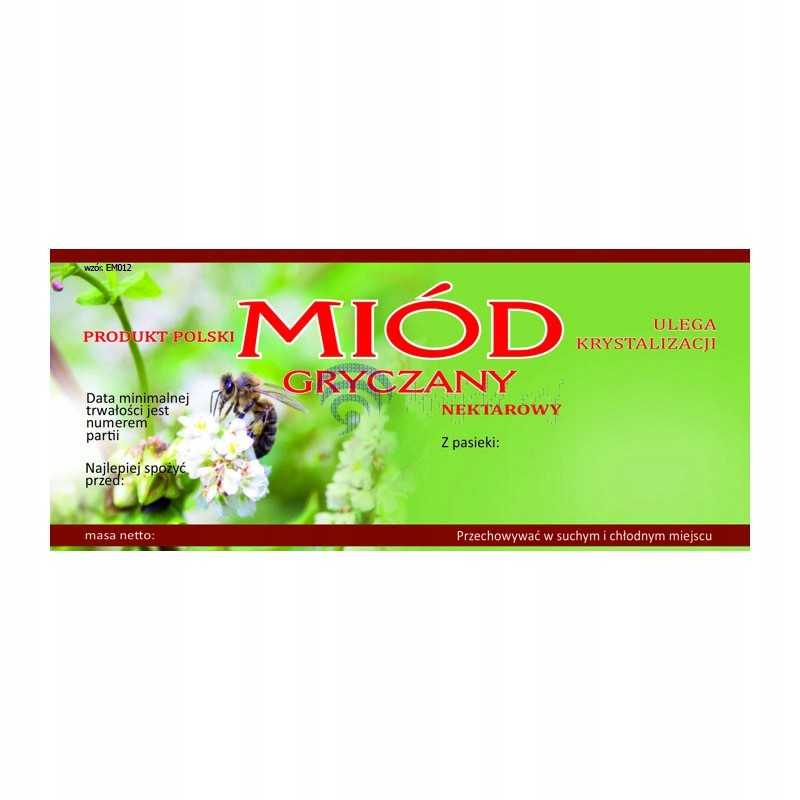 Grikių medaus etiketė em012 - maža