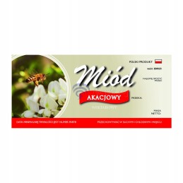 Akacijų medaus etiketė em025 - maža