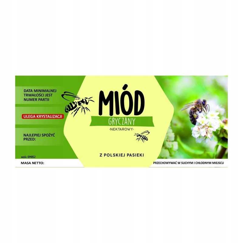 Grikių medaus etiketė em052 - maža