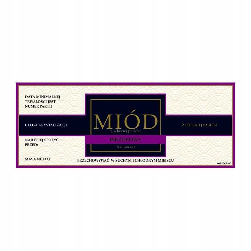 Etiketė viržių medui em1010 - maža