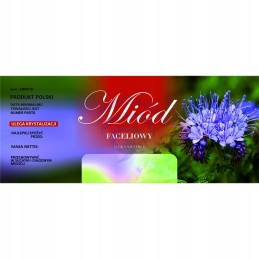 Facelijos medaus etiketė em0611 - maža