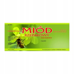 Etiketė rapsų medui em014 - maža