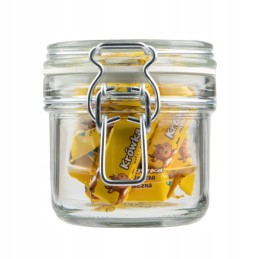 Sandarus stiklinis indas su stikliniu dangteliu, 200ml