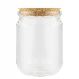 Stiklinis indas su kamščiu 500ml maisto talpos