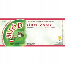 Etikečių rinkinys grikių medui - 100 vnt