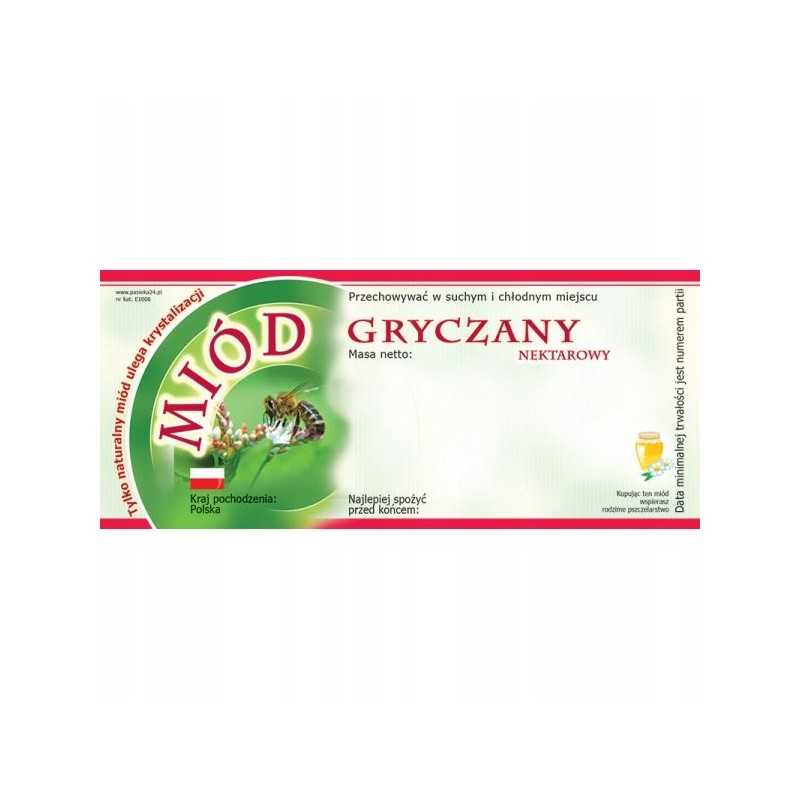 Etikečių rinkinys grikių medui - 100 vnt