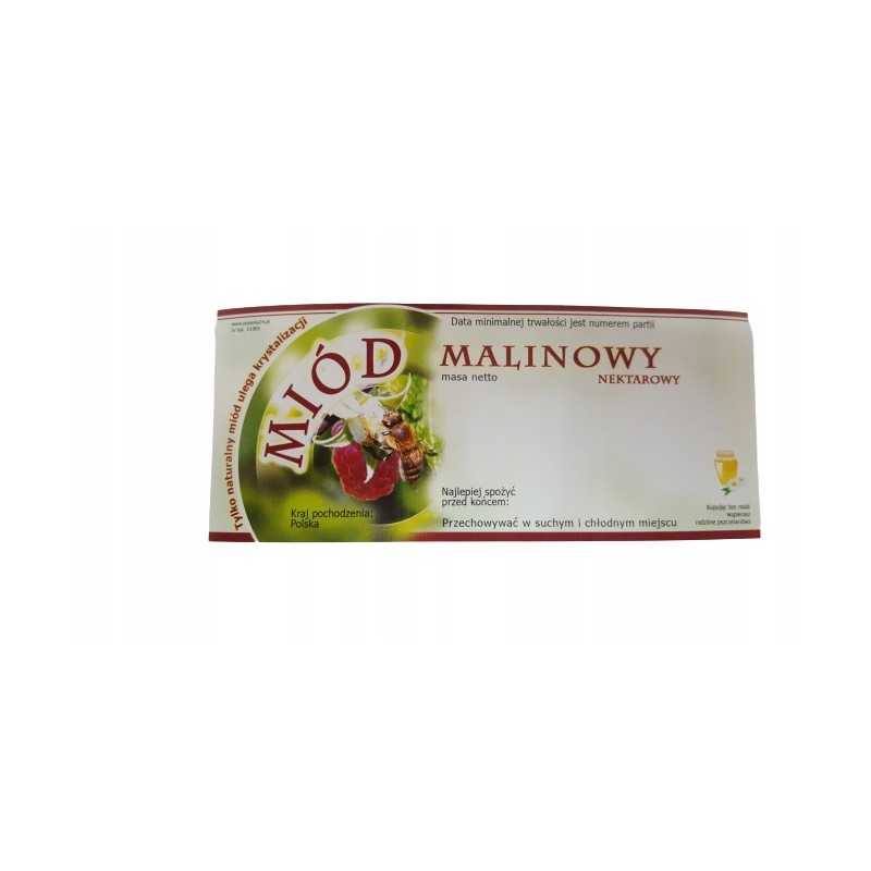 Etikečių rinkinys aviečių medui - 100 vnt