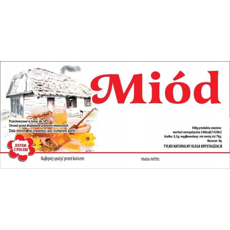 Lipni bitininkystės etiketė 20 - 100 vnt