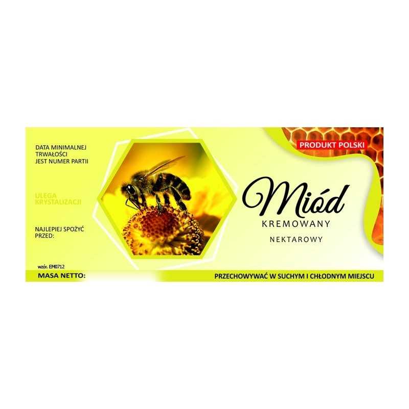 Medaus etiketė, kreminė, em0712 - maža