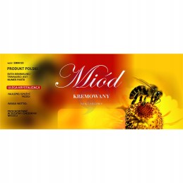 Kremo medaus etiketė, em0612 - maža