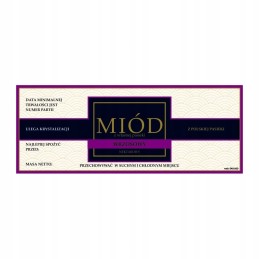 Medaus etiketė, viržiai, em1010 - mažas