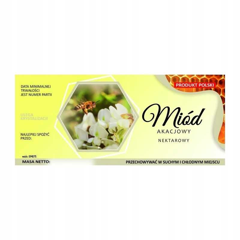 Medaus etiketė, akacija, em075 - maža