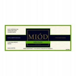 Grikių medaus etiketė em102 - maža, lipni