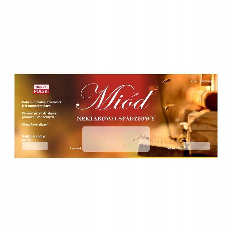 Nektaro ir lipčiaus medaus etiketė em0614 – maža, lipni – brctech