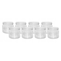 Masono stiklainiai stiklinis uogienės stiklainis 0,33l 330ml fi82 aukštos kokybės x8