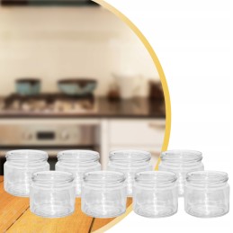 Masono stiklainiai stiklinis uogienės stiklainis 0,33l 330ml fi82 aukštos kokybės x8