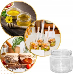 Masono stiklainiai stiklinis uogienės stiklainis 0,33l 330ml fi82 aukštos kokybės x8