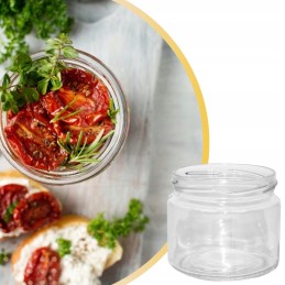 Masono stiklainiai stiklinis uogienės stiklainis 0,33l 330ml fi82 aukštos kokybės x8
