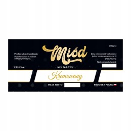 Kremo medaus etiketė em1212 - maža