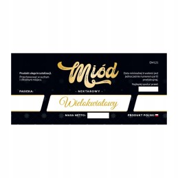 Daugiažiedžių medaus em121 etiketė – maža